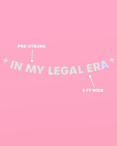 In My Legal Era Foil Banner 3 Ft Iridescent