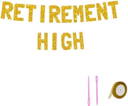 Meowoo Retirement Party Banner with Gold Glitter 1
