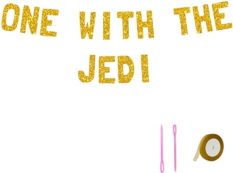 Meowoo Jedi Banner 77 Inch Glitter Letters