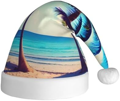 QINZHENG Beach Palm Trees Santa Hat Christmas Gift for Women