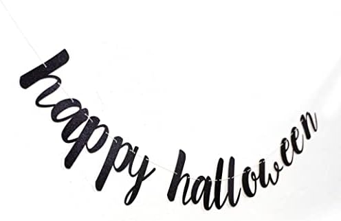 Happy Halloween Black Banner - Party Decoration