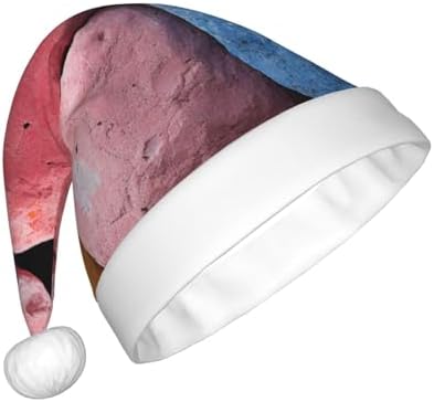 QinZheng Personalized Santa Hat with Color Squares Print