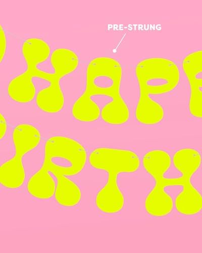 Xo Fetti Happy Birthday Neon Banner 5 Ft