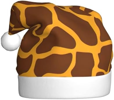 QINZHENG Giraffe Print Santa Hat for Women