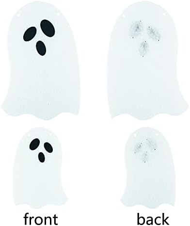 2 Pack White Felt Ghost Garland Halloween Decor