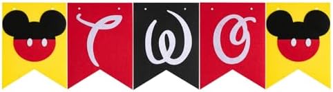 CHuangQi 2nd Birthday Mickey Banner Decoration