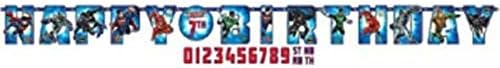 Justice League Happy Birthday Letter Banner