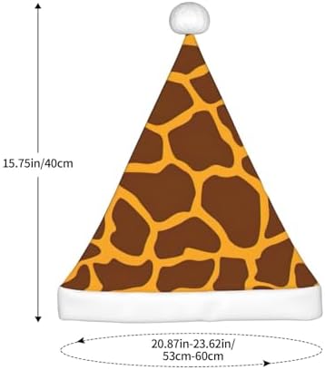 QINZHENG Giraffe Print Santa Hat for Women