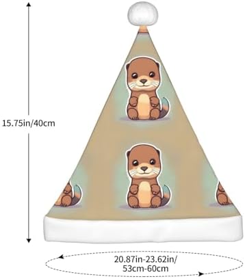 Cartoon Cute Otter Santa Hat Personalized