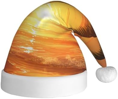 QinZheng Personalized Santa Hat with Palm Tree Print