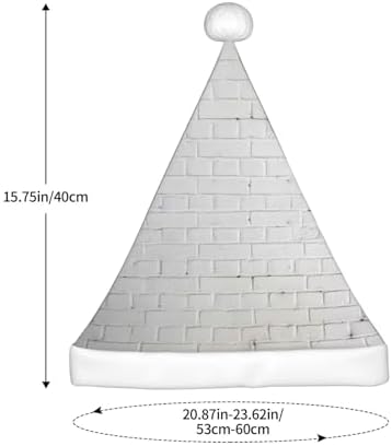 QINZHENG Old White Brick Wall Santa Hat for Women