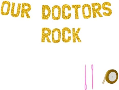Meowoo Gold Glitter Banner for Medical Appreciation