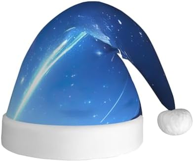 QIN ZHENG Splendid Star Print Santa Hat for Women Adult