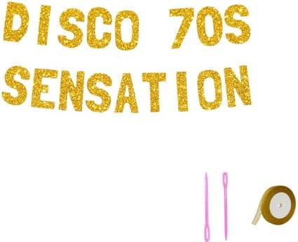 Meowoo Disco 70s Vibes Banner 77 Inch Decor