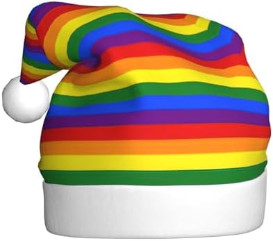 QINZHENG Personalized Rainbow Santa Hat