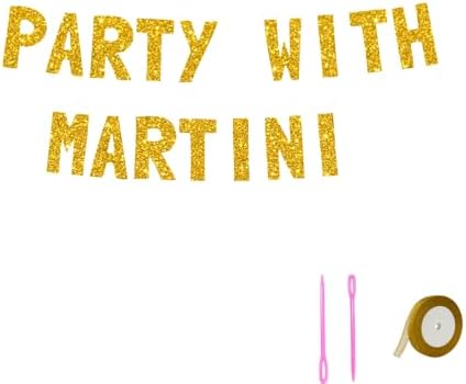 Meowoo Party Martini Banner Letters Reusable Decor