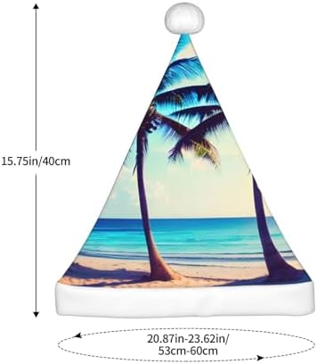 QINZHENG Beach Palm Trees Santa Hat Christmas Gift for Women