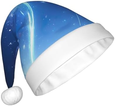QIN ZHENG Splendid Star Print Santa Hat for Women Adult