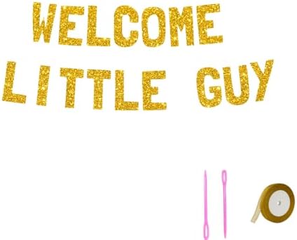 Meowoo Joyful Welcome Party Banner with Glittery Gold Letters