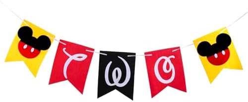 CHuangQi 2nd Birthday Mickey Banner Decoration