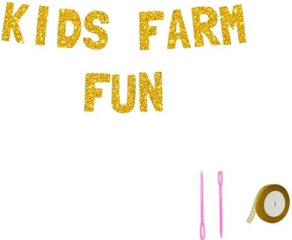 Meowoo Happy Kids Farm Fun Banner Decorations