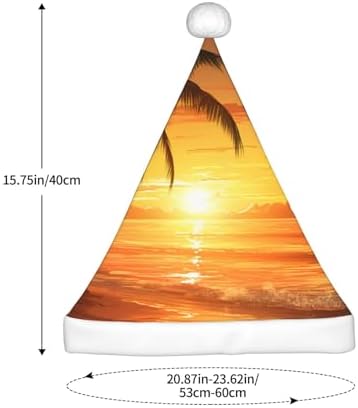 QinZheng Personalized Santa Hat with Palm Tree Print