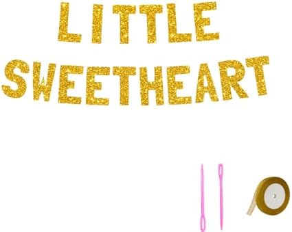 Meowoo Sweet Little Decor Gold Letters Banner 77 Inch
