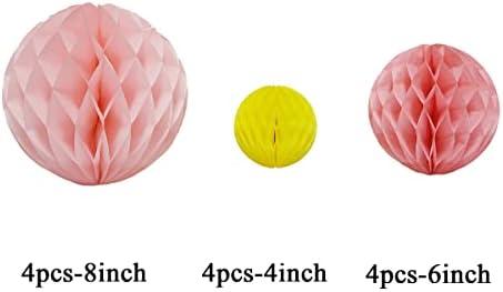 Honeycomb Ball Party Decorations Set 12 Pieces