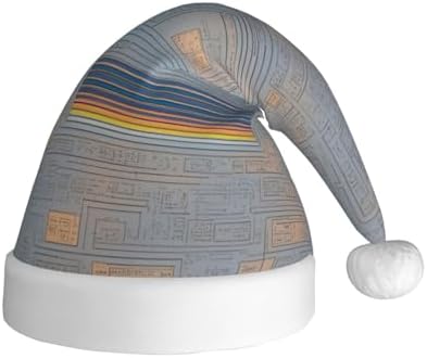 QINZHENG Personalized Santa Hat with Programming Code Print for Women and Adults
