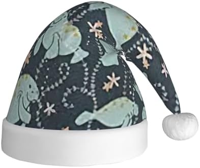 QINZHENG Manatee Santa Hat Personalized Velvet Plush Christmas Gift