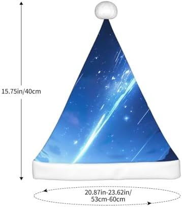 QIN ZHENG Splendid Star Print Santa Hat for Women Adult