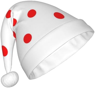 QinZheng Polka Dot Santa Hat for Women
