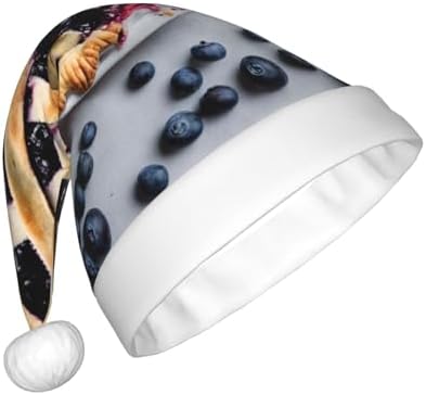 QINZHENG Santa Hat with Blueberry Pie 04 Print