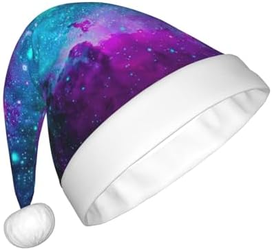 QINZHENG Cool Star River Print Santa Hat for Women