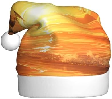 QinZheng Personalized Santa Hat with Palm Tree Print