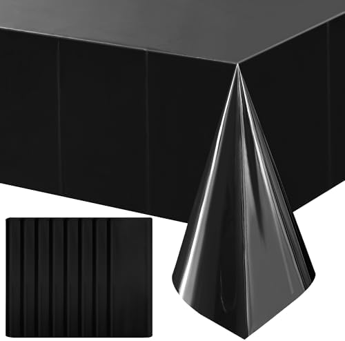 8pcs Black Foil Tablecloth 54x72inch Party Supplies