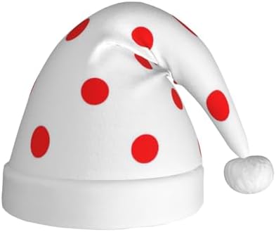 QinZheng Polka Dot Santa Hat for Women
