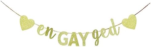 TENNYCHAOR Glitter Banner for Engagement Parties