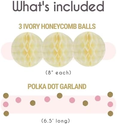 EpiqueOne 22 Piece Tissue Paper Pom Poms Party Set