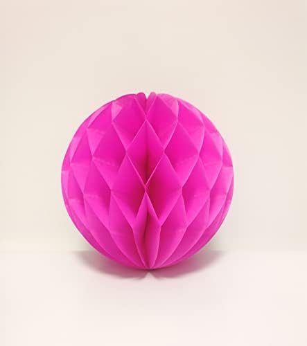 Honeycomb Balls Party Decorations 10 Pieces Rose Red