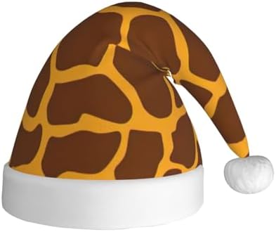 QINZHENG Giraffe Print Santa Hat for Women