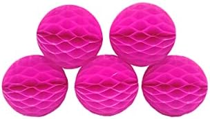 Honeycomb Balls Party Decorations 10 Pieces Rose Red