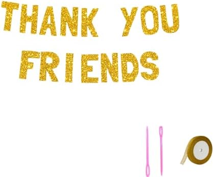 Meowoo Friendship Banner with Gold Glitter