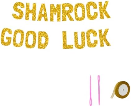 Meowoo Shamrock Good Luck Banner for St Patricks Day