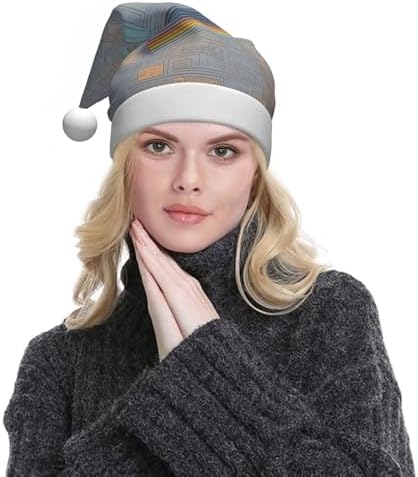QINZHENG Personalized Santa Hat with Programming Code Print for Women and Adults