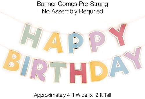 PapaKit Large Happy Birthday Bunting Banner Decoration