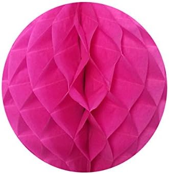 Wrapables 6 Inch Tissue Honeycomb Balls Hot Pink Set of 5