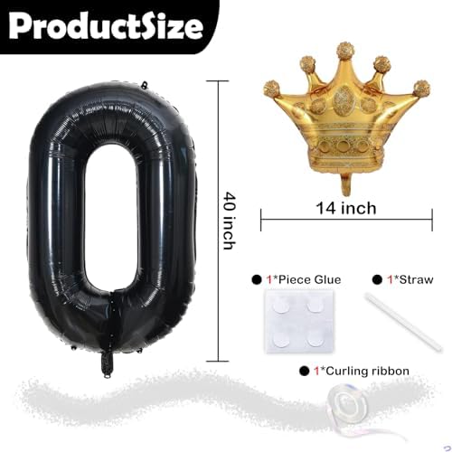Black 8 Balloon Number 40 Inches Birthday Decorations