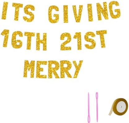 Meowoo 16th Birthday Bash Decor Gold Letters