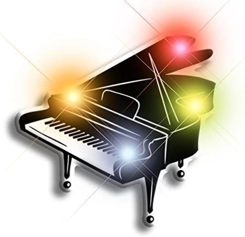 Light Up Grand Piano LED Lapel Pins Set of 25